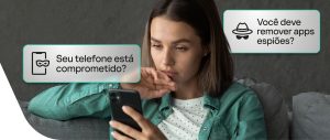 Instalar aplicativo espião no celular alheio é invasão de dispositivo informático, punida com 1 a 4 anos de reclusão e multa. Desde a Lei 14.155/2021, o crime se configura mesmo sem senha ou antivírus no aparelho.